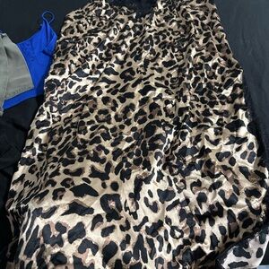 Leopard Print Satin nightgown